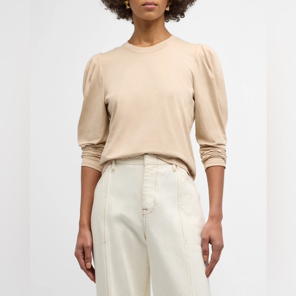 Frame Draped Femme Organic Cotton long Sleeves‎ T-Shirt - Picture 1 of 14